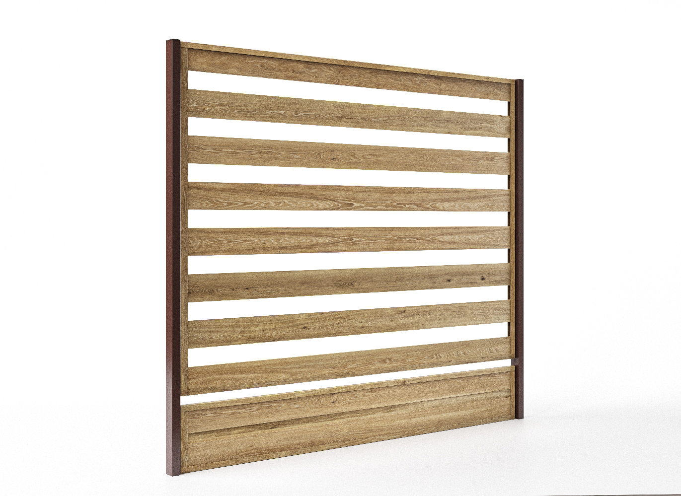 Hornval Plotový panel s lamelami 120 x 200 cm Temný Winchester